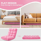 Folding Floor Gaming Chair 14-Poistion Cushioned Adjustable Floor Lazy Sofa - Image 7