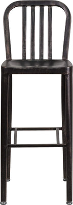 Flash Furniture Gael Commercial Grade 2 Pack 30" High Black-Antique Gold Metal - Image 8