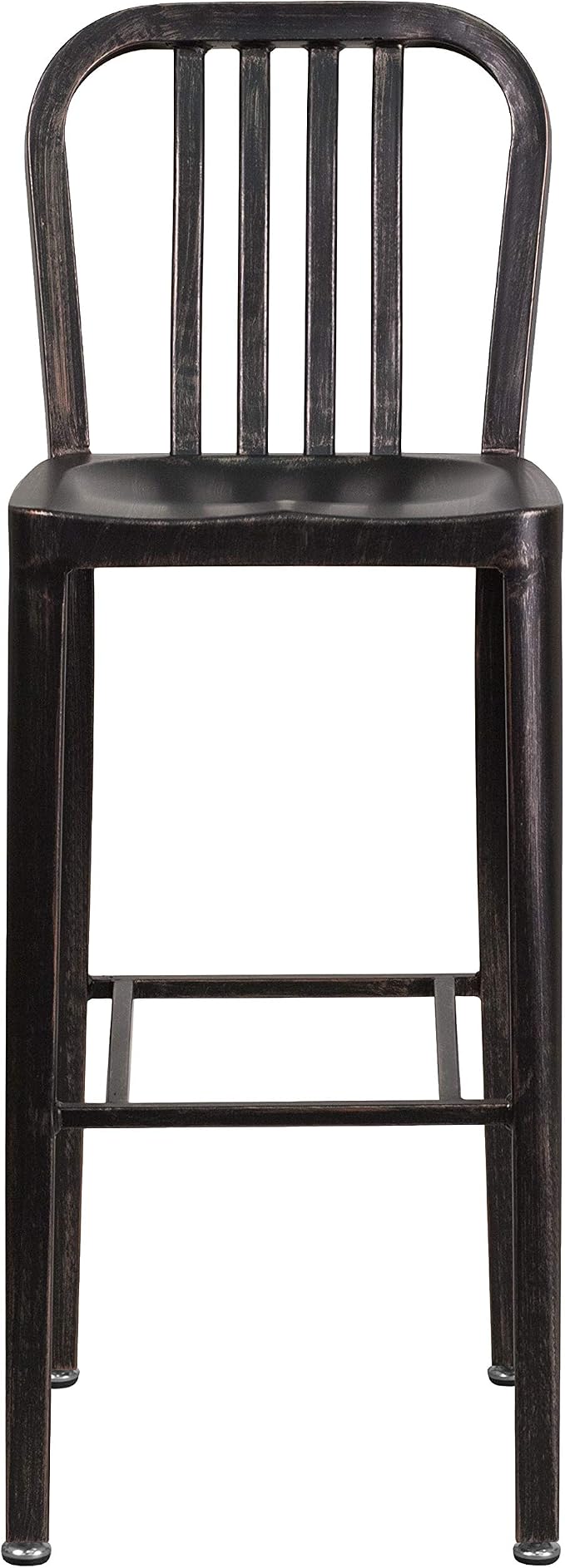 Flash Furniture Gael Commercial Grade 2 Pack 30" High Black-Antique Gold Metal - Image 8