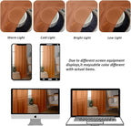 Chyhomenyc Burnt Orange Sheer Curtains 84 Inch Length 2 Panels | Light Filtering - Image 8