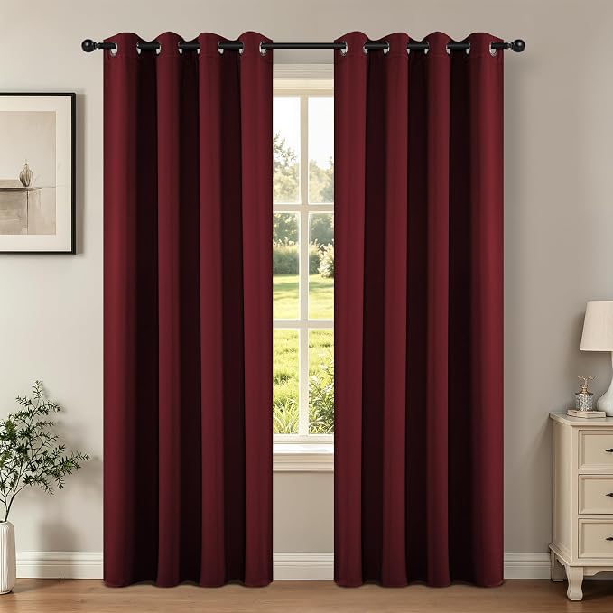 Joydeco Long Blackout Curtains for Bedroom 108 Inch 2 Panels by JOYDECO