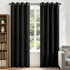 Joydeco Blackout Curtains 90 Inches Long, Room Darkening Grommet Drapes by JOYDECO