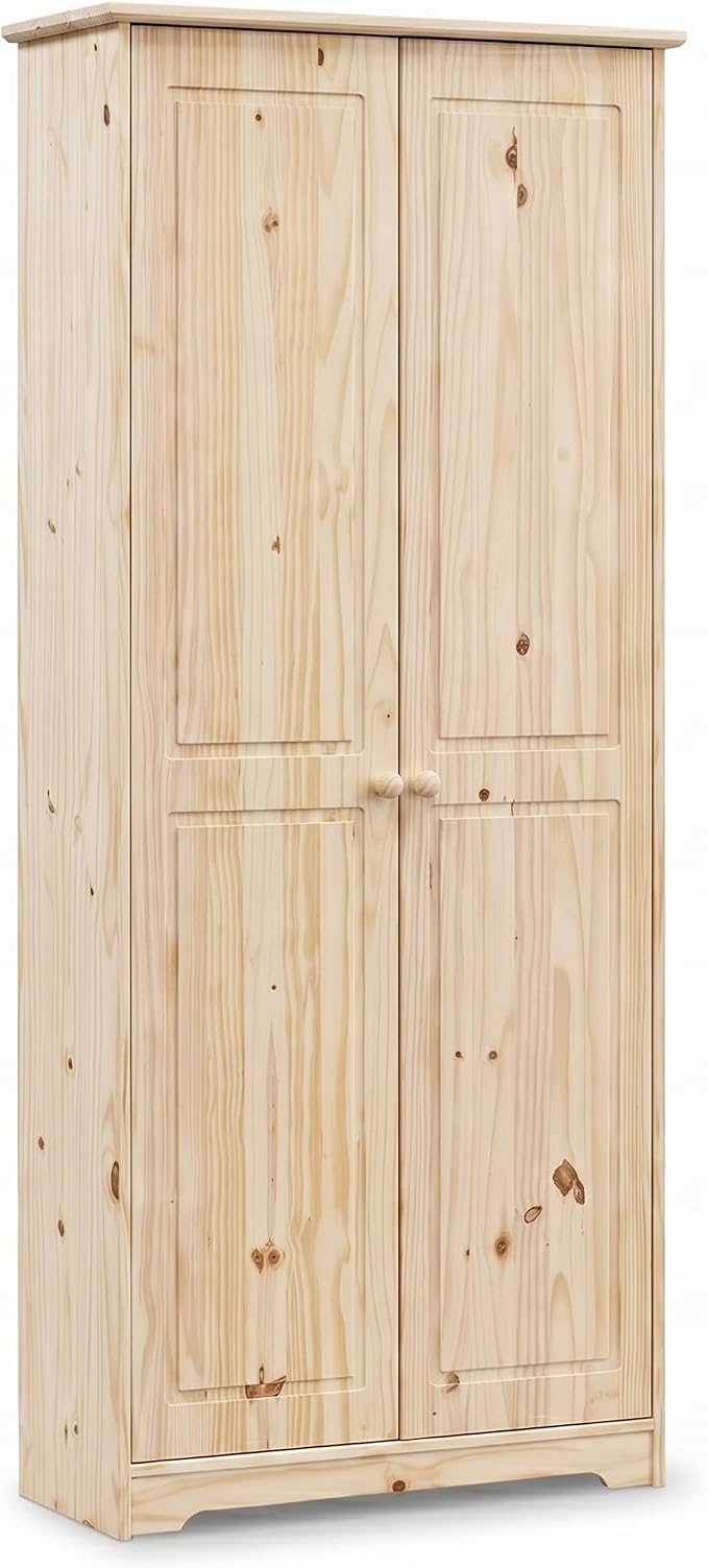 From the Tree Furniture Solid Pine Pantry Cabinet — 72" Tall Unfinished Kitchen - Image 9
