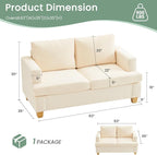 YOUDENOVA Sofa, 63” Comfy Loveseat Sofa Couch - Image 2