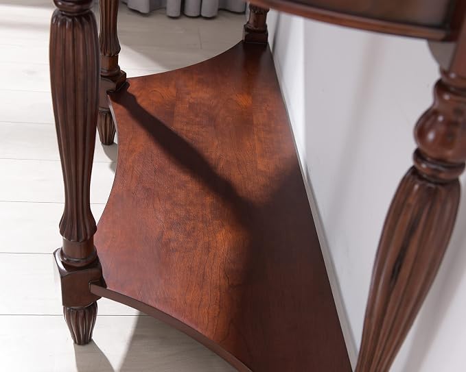 Solid Wood Semi-Circle Sofa Table - Image 7