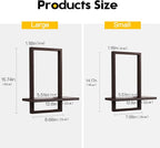 PHOENANCEE Square Floating Shelves, Wall Plants Holder, Bathroom Wall Decor - Image 3