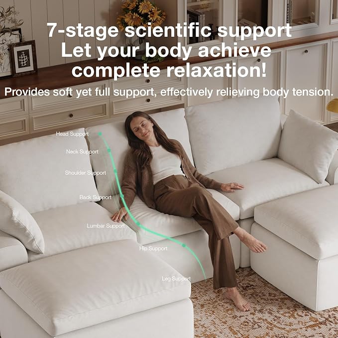 Novilla Modular Cloud Couch, Modern Sectional Sofa - Image 7