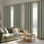 MIULEE 84 Inch Length Sage Green Blackout Bedroom Curtains Set of 4 | Thermal by MIULEE