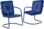 Crosley Furniture Bates 2-Piece Outdoor Chair Set, Retro Metal Patio Chairs by CrosleyFurniture
