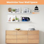 upsimples Floating Shelves for Wall, 47.3 Inch Shelves for Decor Storage Set of - Image 4