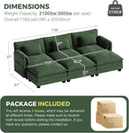 ELUCHANG 116" Luxury Modular Sectional Sofa, Comfy Deep Seat Cloud Couch - Image 2