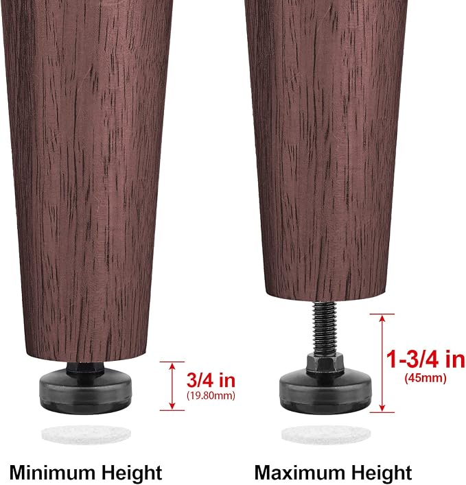 Anwenk Furniture Levelers Heavy Duty Furniture Leveling Feet Adjustable Leg - Image 4