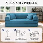 79'' Convertible Sofa Bed, 6 in 1 Folding Floor Futon Couch Sleeper - Image 6