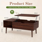 OLIXIS Wood Lift Top Coffee Table - Image 3
