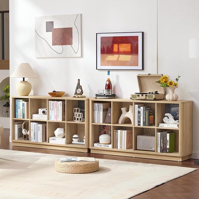 Joaxswe 8 Cube Storage Book Shelf, Floor Standing Wooden Cubby Bookcase - Image 5