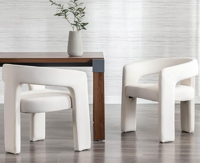 VESCASA Velvet Barrel Dining Chair - Image 5
