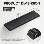 BAYKA Floating Shelves for Wall, 36 inches Long Wall Mounted Rustic Wood - Image 3