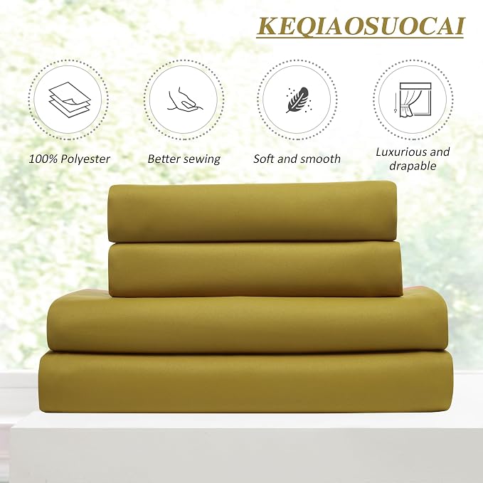 Yellow Pinch Pleated Curtains 90 Inch Length 2 Panels Set Noise Cancelling - Image 5