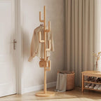 Muwuele Solid Wood Cactus Coat Rack, Freestanding Coat Rack - Image 9