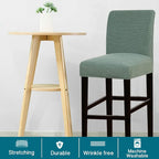 Turquoize Stretch Bar Stool Cover Counter Stool Pub Chair Slipcover - Image 2