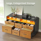SEDETA 6 Drawer File Cabinet - Image 3