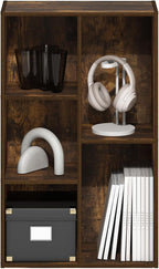 Furinno LUDER Book Shelf, 5-Cube Bookshelf, Open Storage Shelf Bookcase - Image 5