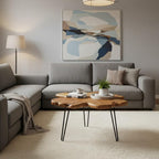 WELLAND Rustic Cedar Live Edge Coffee Table - Image 6