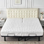 Quilted Waterproof Split Top California King Mattress Protector Pad - Image 7