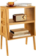Pipishell Nightstands Set of 2, Bamboo Stackable Bedside Table, Night Stands - Image 9