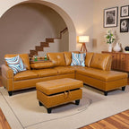 97.5" Yellow Couch L Shaped Couch Set, Modular Sectional Couches - Image 5