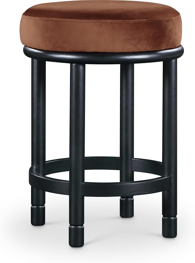 Meridian Furniture 977Cognac-C Monette Collection Art Deco Counter Stool by MeridianFurniture