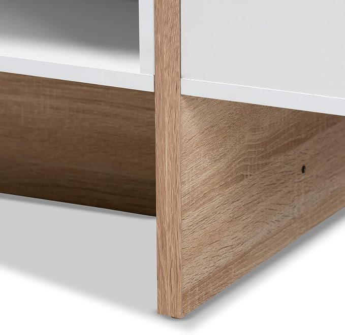 HomeStock White and Oak Coffee Table - Image 9