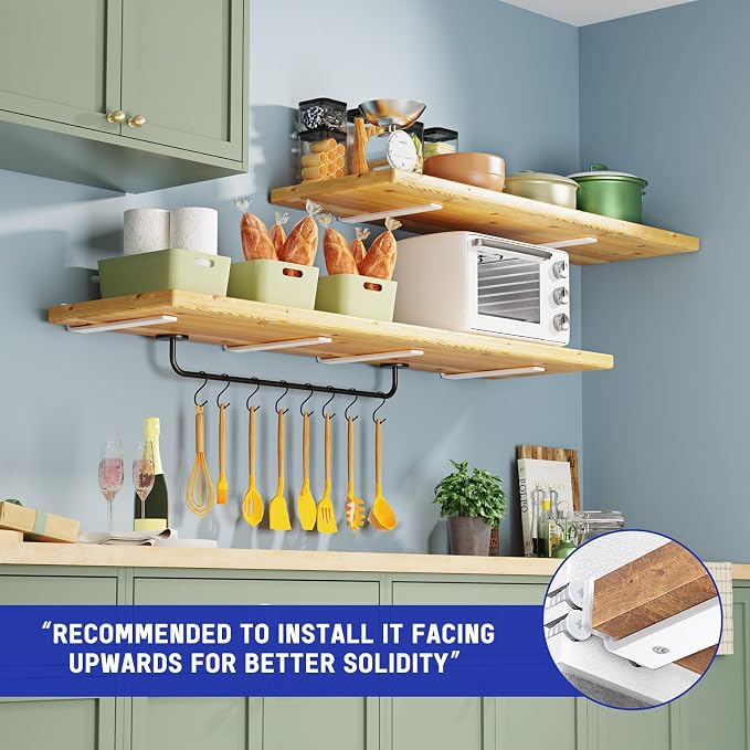 Goovilla Shelf Bracket, Heavy Duty Floating Shelf Brackets 12 inch Long - Image 2