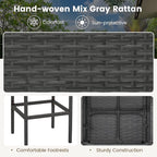 Tangkula 5 Piece Outdoor Rattan Bar Set, Patio Bar Furniture - Image 8
