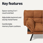 Amazon Basics Convertible Loveseat Sofa Bed - Image 3