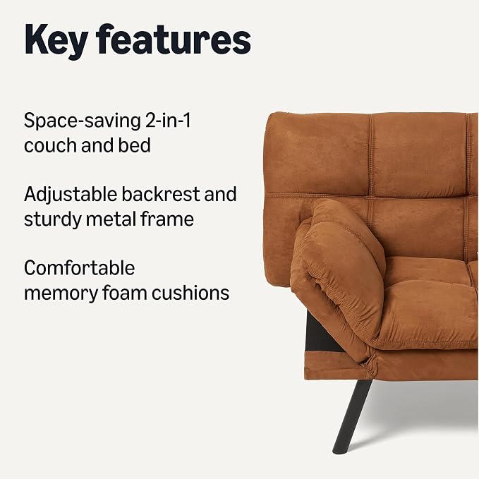 Amazon Basics Convertible Loveseat Sofa Bed - Image 3