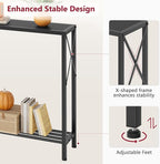 Tajsoon 2 Pack Console Table, 2 Tier Small Hallway Table, Narrow Sofa Table - Image 6