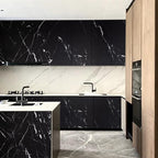 practicalWs 17.71''×196.8'' Marble Contact Paper Black/White Peel and Stick - Image 2