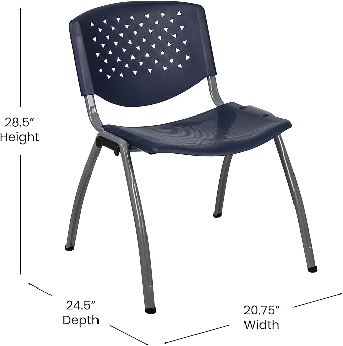 Flash Furniture Hercules Series Plastic Contoured Lobby Chairs - Image 3