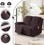 TAOCOCO Recliner Loveseat Slipcover, 6 Pieces Dual Recliner Sofa Covers - Image 3