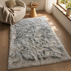 EasyJoy Faux Sheepskin Rug, Fluffy Faux Fur Rug, Ultra Soft Shag Area Rug by EasyJoy