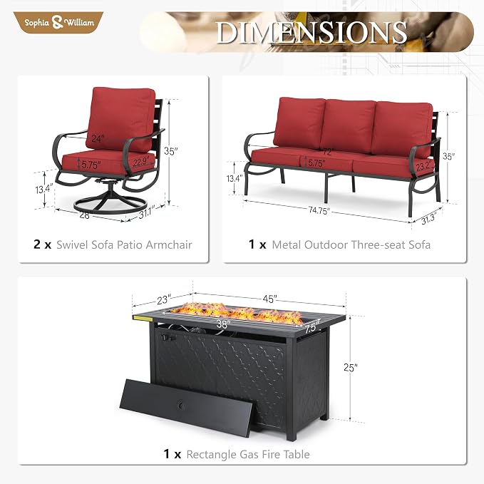 Sophia & William Patio Furniture Sets - Image 6