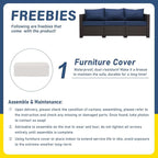 Rattan Star Patio Furniture Outdoor Couch 3 Seater Sofa Outdoor Brown Wicker - Image 5