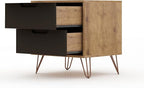Elegant Gray Nightstand with Shelf and Drawer Made from Sustainable Materials - Image 7