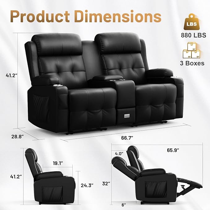 Recliner Sofa Set, RV Wall Hugger Recliners - Image 5
