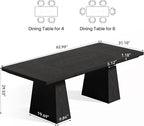 LITTLE TREE Dining Table for 4-6 People, Wooden Table, Rectangle Furniture - Image 2