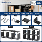 Mavivegue Bookcase, 18-Cube Extra Large Book Shelf, DIY Cube Storage Organizer - Image 8
