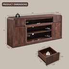 Modern TV Stand for 80 Inch TVs, Media Console Cabinet w/Soundbar & Adjustable - Image 2