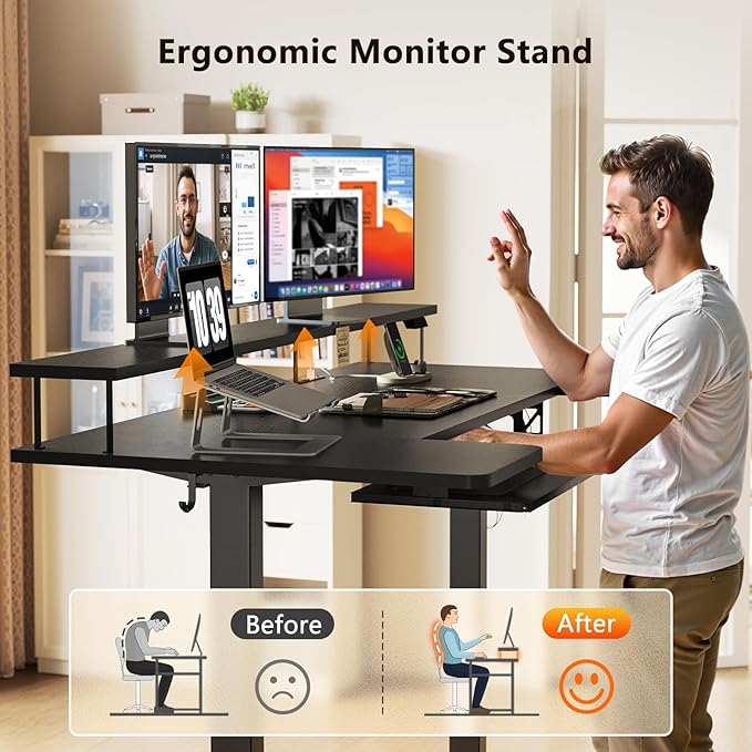OffiGo U Shaped Electric Standing Desk - Image 6