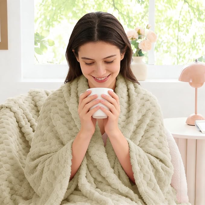 BEDELITE Almond Throw Blanket for Couch, Soft Cozy Gifts for Women, 50 * 60 | - Image 4